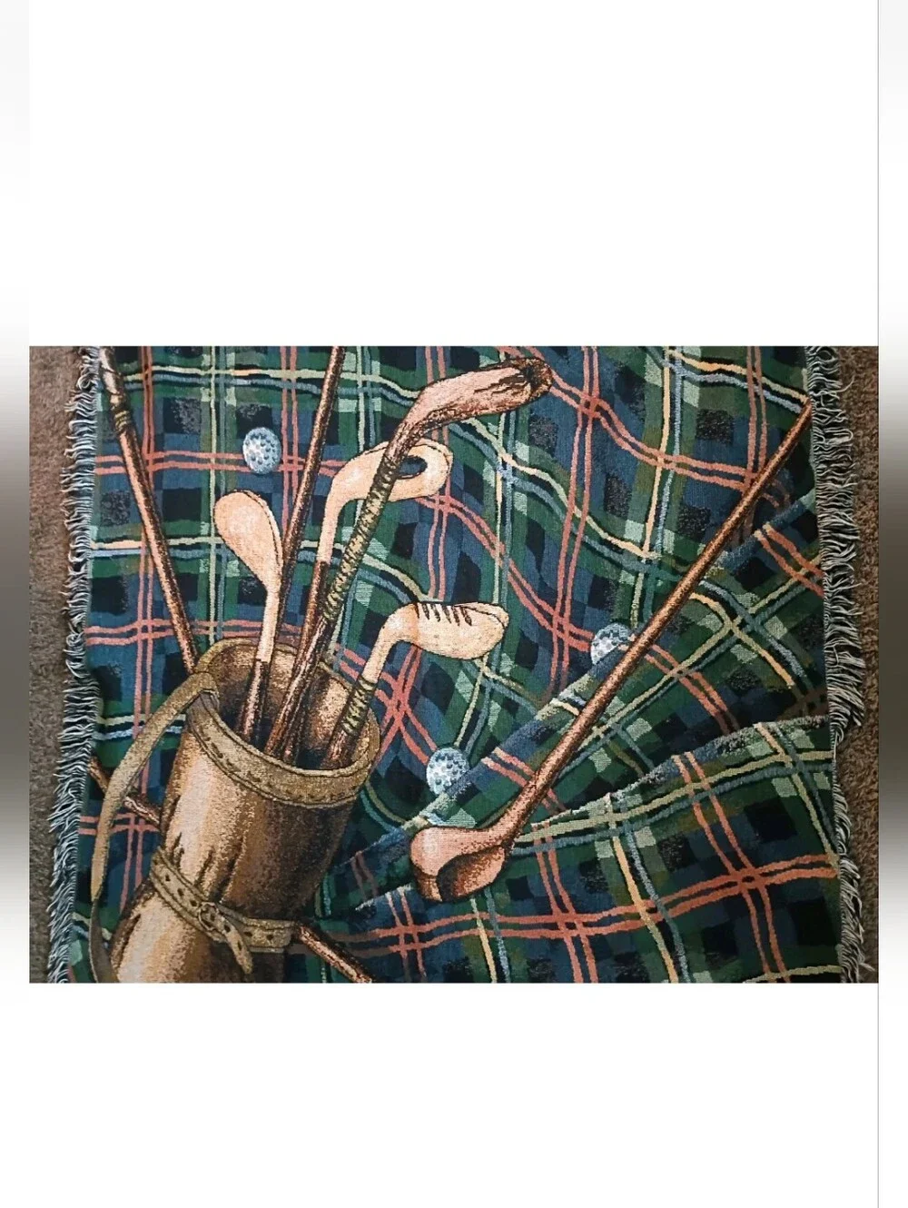Golf Themed Tapestry Woven Throw Blanket Father's Day Gift 71